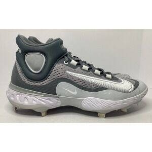 Nike Alpha Huarache Elite 4 Mid Gray Baseball Cleat Men Size 12 (DJ65020-012 New